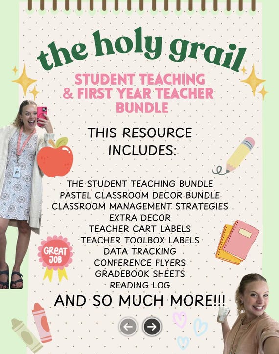 Student Teaching & First Year Teacher Bundle | Classroom Organization, Management (PDF) 200 + pages!!