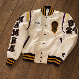 Vintage mamba tribute satin bomber jacket | legends never die varsity jacket