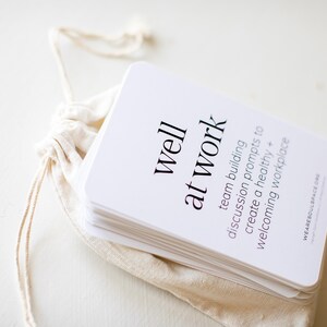 Well at Work – Facilitated Conversation Cards for Team Building & Workplace Wellbeing - Digital Download