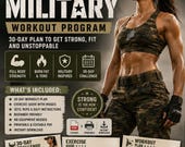 Official Military Calisthenics Home Workout Printable Plan for women and men PDF, Full Body Workout Challenge Lose weight for summer Body