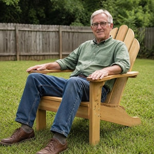 Adirondack Chair Plans PDF, Outdoor Wood Build Guide (Instant Download)