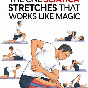 The Best Sciatica Pain Relief Exercises Printable PDF Bundle, Sciatica Stretches Guide, Sciatic Nerve Pain Relief, Lower Back Exercises