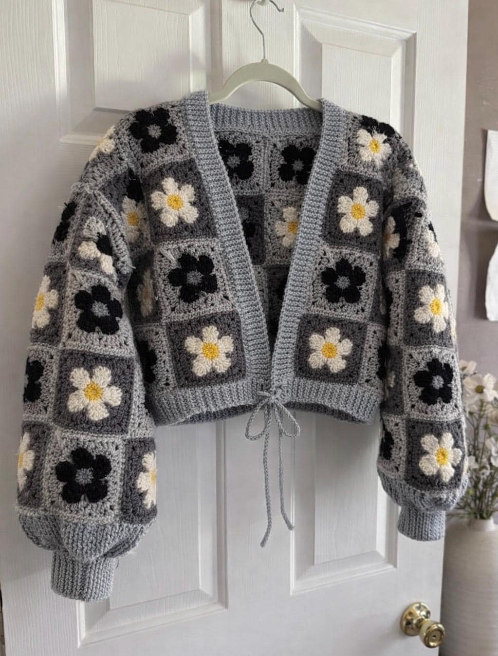 Flower Granny Square Cardigan Crochet