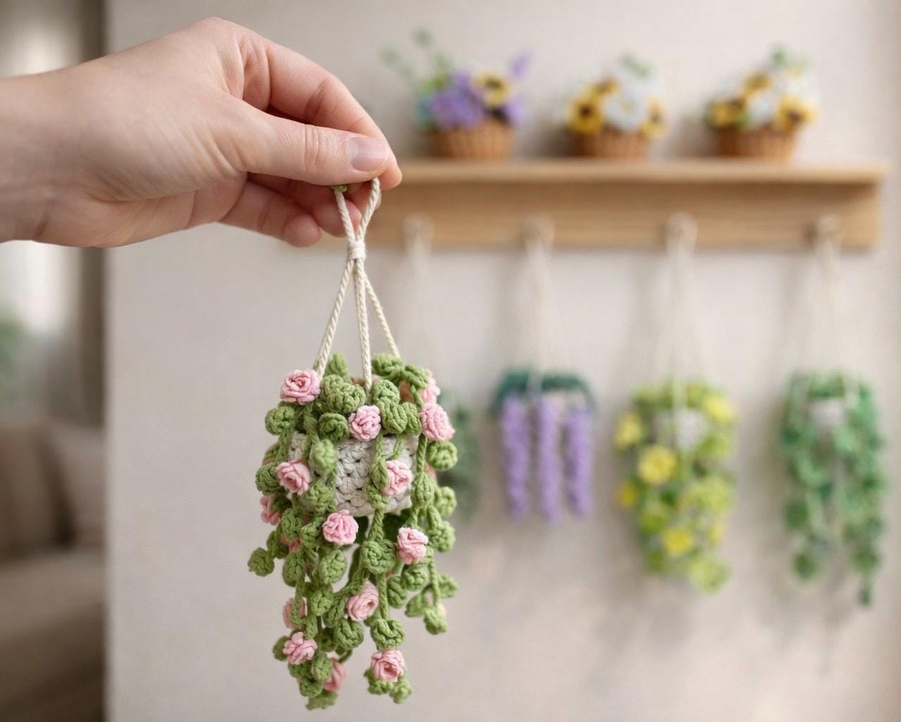 30 Plant Crochet Patterns to Brighten Home Decor and Gift Giving 27 8-in-1 Hanging Plant Crochet Pattern Bundle