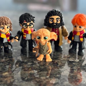 Harry Potter Character Duo Figures – Wizard Companions & Magical Pets – 3D Printed Desk Toys