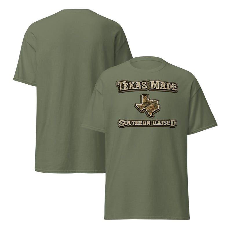 Texas Made Southern Raised T-Shirt from CobornCustoms Etsy listing