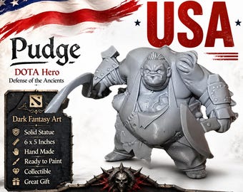 Pudge Hero från DOTA & DOTA 2 Tung 5x4x4 Tums Figur Fan Art Mörk Fantasy