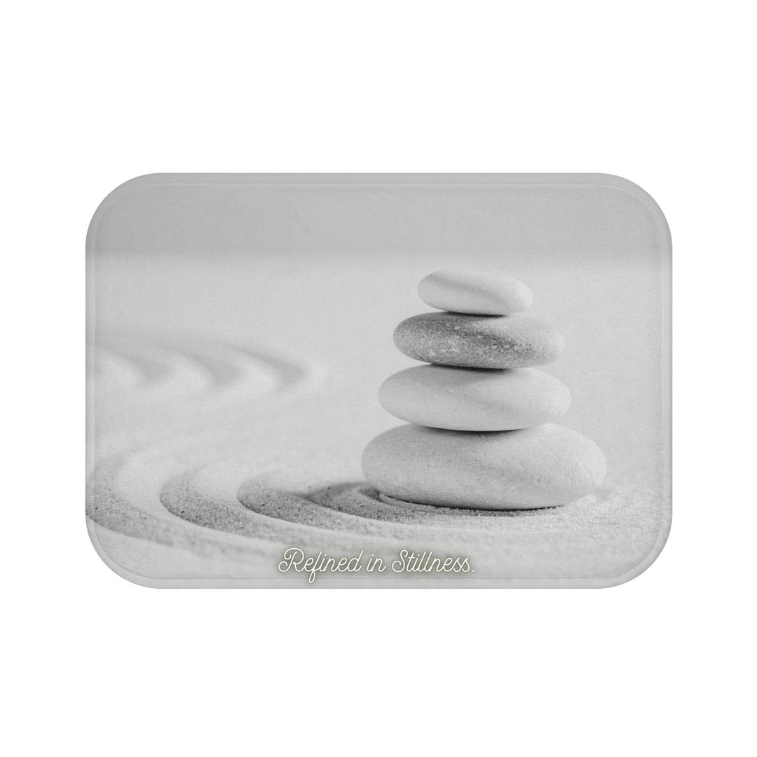 Rock Queen Mat Stack Zen Stone Stack Bath Mat | Spa Bathroom Mat, Tranquil Sand Raked Design ...