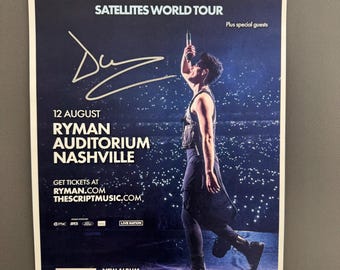 The Script – SATELLITES WORLD TOUR – Authentic Hand-Signed Music Poster