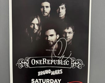 Maroon 5 – VIEJAS ARENA– Authentic Hand-Signed Music Poster