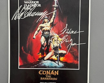 CONAN THE BARBARIAN  – Authentic Hand-Signed Movie Poster