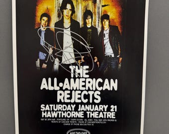 The All American Rejects – HAWTHROENE THEATRE – Authentic Hand-Signed Music Poster