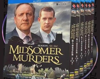 Midsomer Murders The Complete Collection (Seasons 1-24) Blu-ray Full HD 24-Disc Box Set.