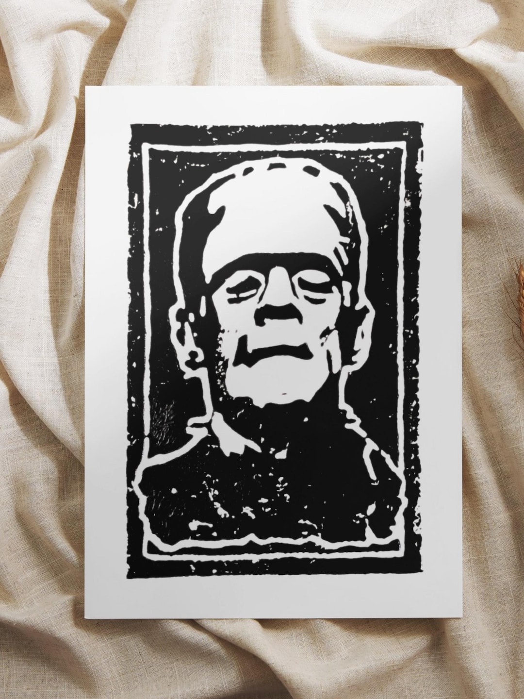 Monster Linocut 5x7 | Hand-carved