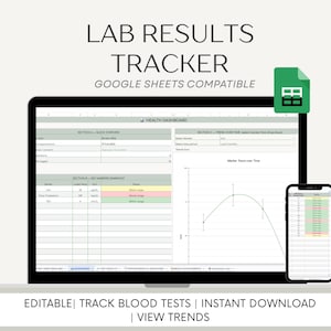 Tracker laboratoriumresultaten | Spreadsheet met bloedtestresultaten (Google Spreadsheets) | Medicatielogboek