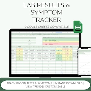 検査結果と症状トラッカー | 血液検査結果スプレッドシート（Google スプレッドシート）