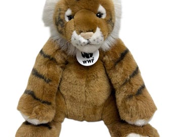 Vintage 2002 Build-A-Bear Workshop BABW WWF Bengal Tiger Retired Stuffed Animal