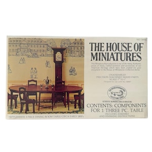 VTG The House Of Miniatures Kit Hepplewhite 3-delat matbord nr 40006