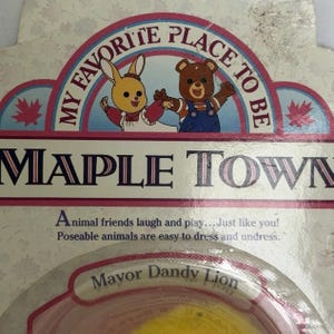 Vintage 1986 Calico Critters Sylvanian Dandy Lion Mayor Maple Town Figure NIP image 4