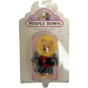 Vintage 1986 Calico Critters Sylvanian Dandy Lion Mayor Maple Town Figure NIP image 1