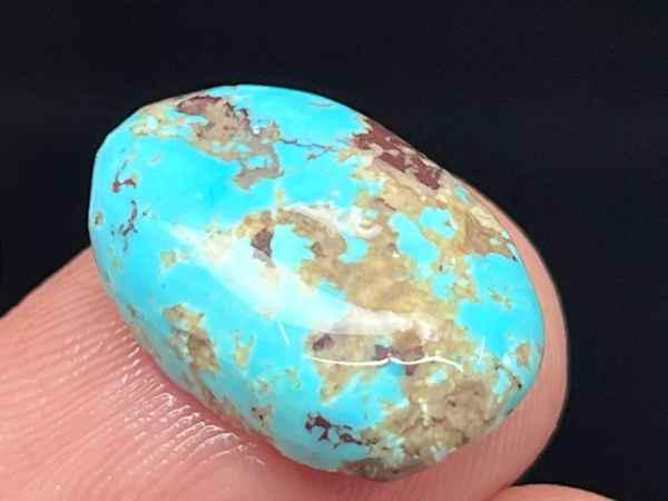 20mmx13mm 10CT 100% Natural Lone Mountain Deep Blue Turquoise