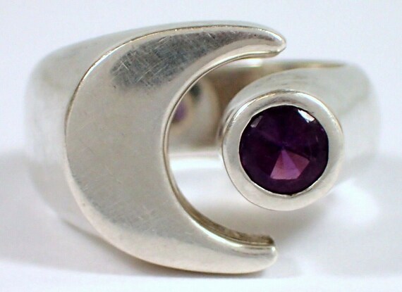 Artisan Signed Abstract Geometric Crescent Celest… - image 1