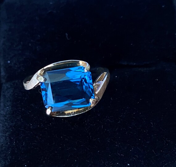 Mother's Day Gift Vintage 3ct Blue Green Spinel 1… - image 1