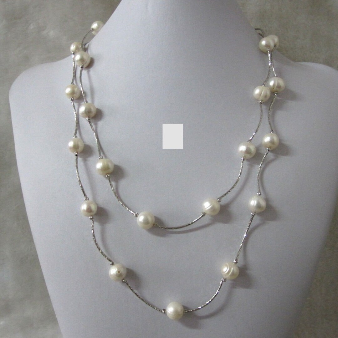★MIDNIGHT MOMENT.★ wavy pearl round necklace ☆MIDNIGHT MOMENT.☆ wavy pearl round necklace 10.0-11.4 mm