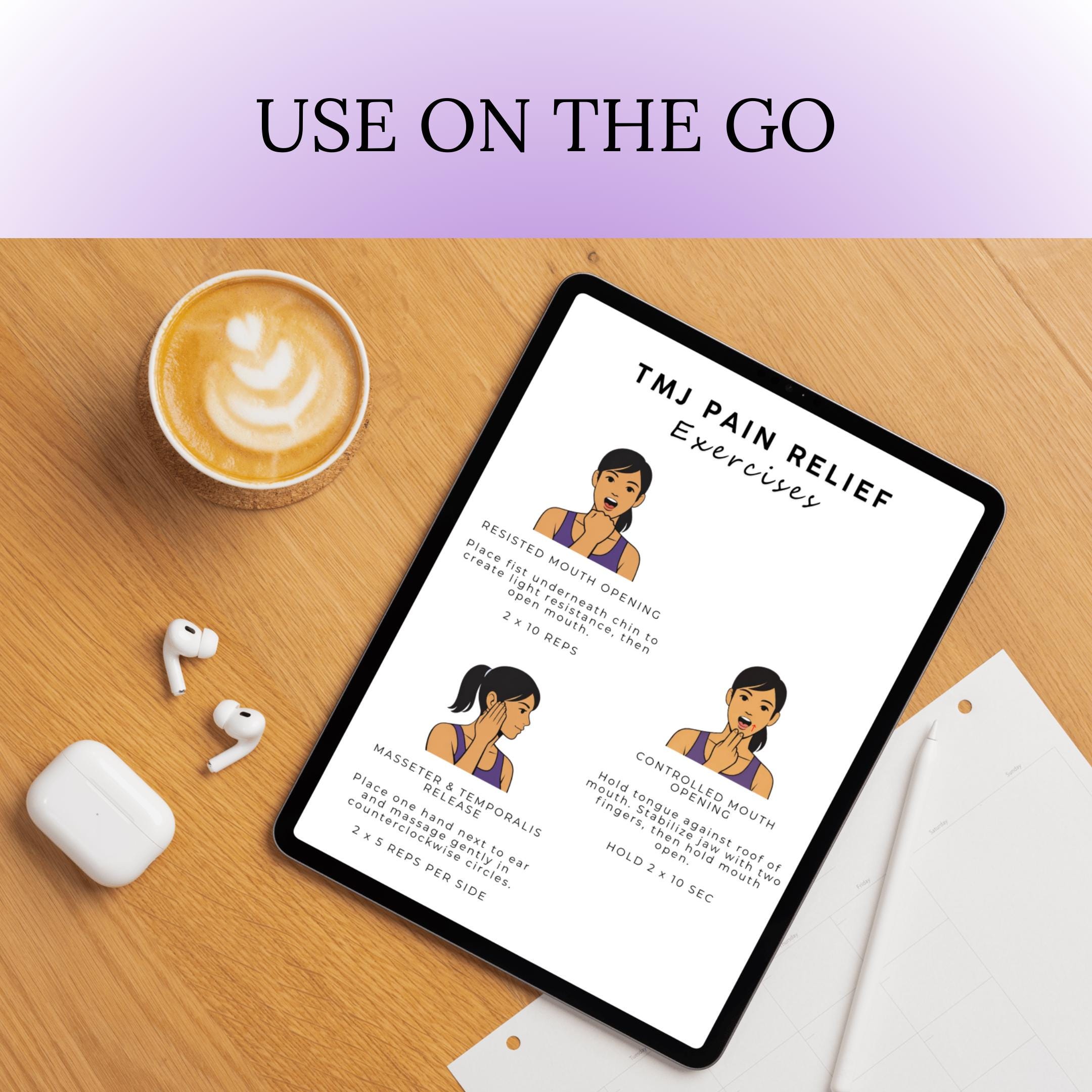 Printable Tmj Ruler TMJ Pain Relief Exercises PDF | Printable TMJ Chart for Clenching Jaw ...