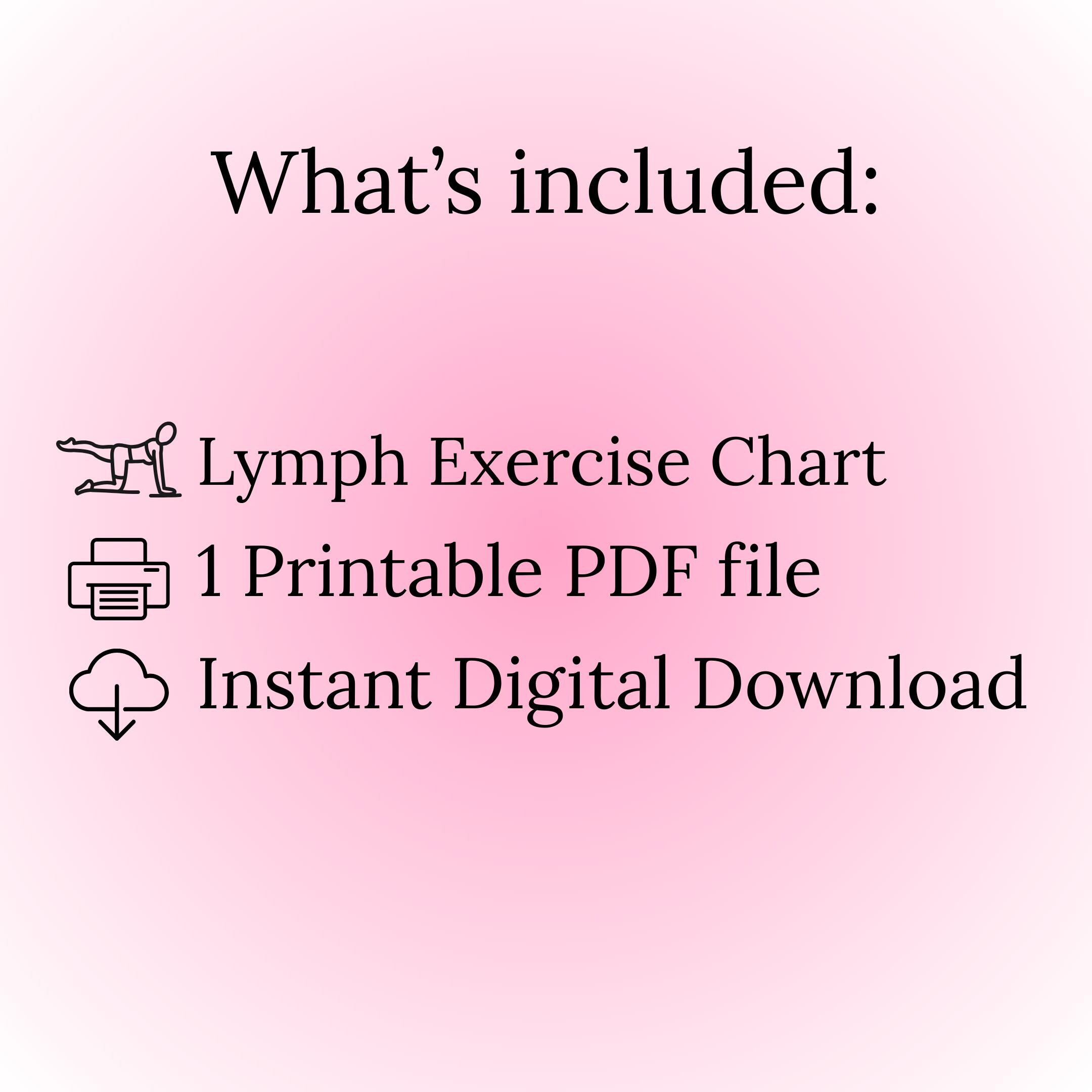 Lymphatic System Routine Pdf Lymph Exercise Chart | Self Massage and Exercise Routine | Lymphatic ...