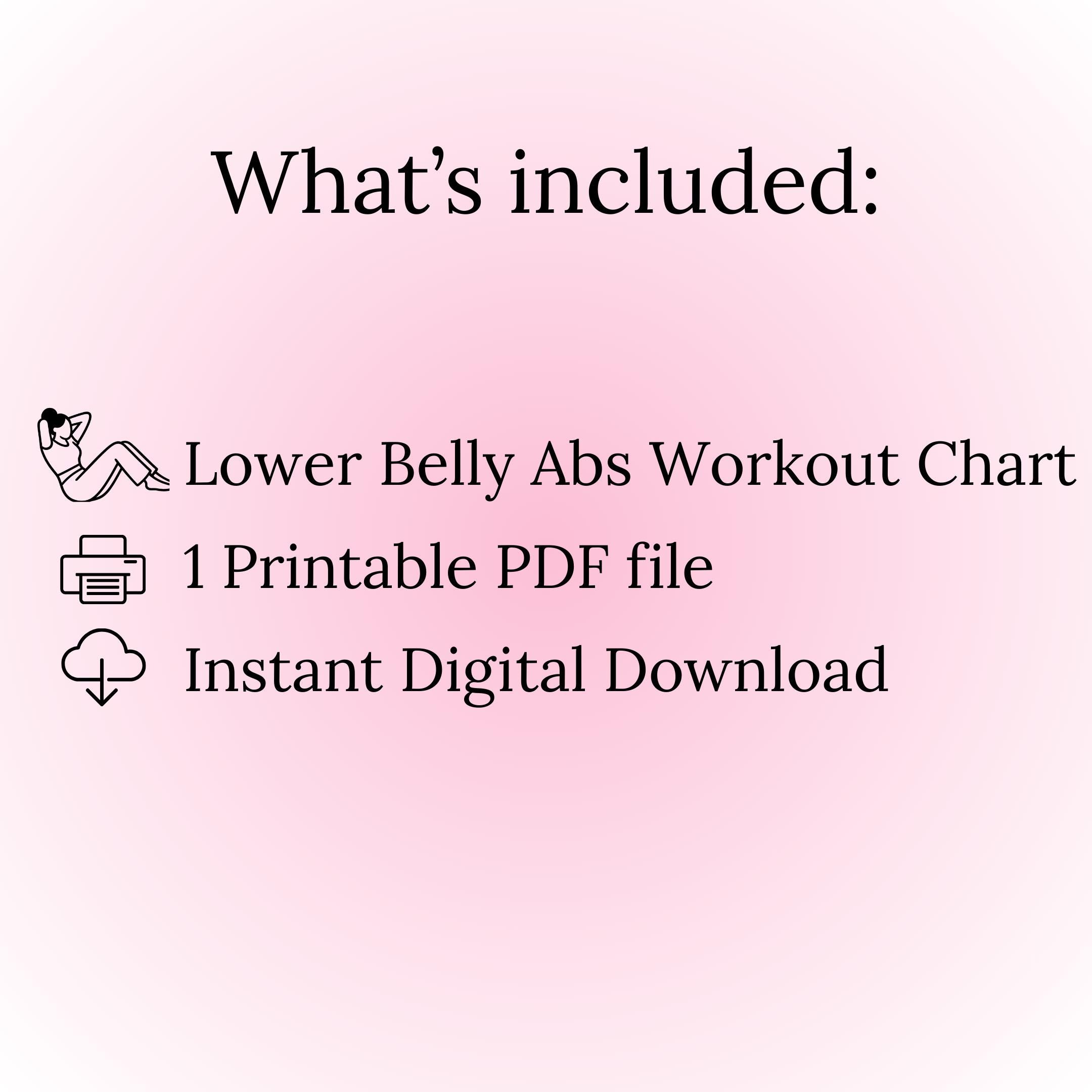 Lower Belly Abs Workout Poster | Printable Lower Ab Exercise Chart ...