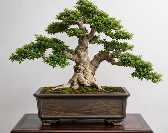 Real Pict Carmona Retusa Bonsai Tree: Tropical Live Plant, Medium Size