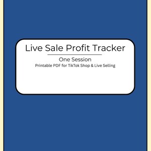 Live Profit Tracker – TikTok Shop Sales Log (Printable PDF)