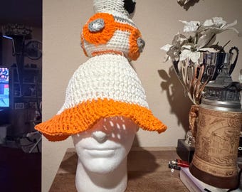 Bb8 Star Wars or tie fighter sun hat crochet hand made