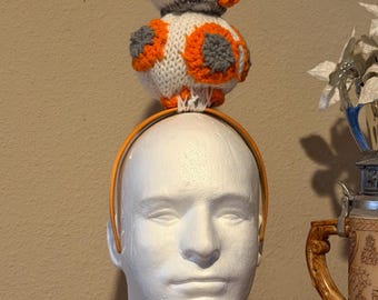 Bb8 droid crochet headband handmade comfortable