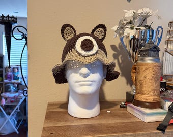 Chip the chipmunk sunhat crochet handmade