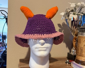 Figment dragon sun hat handmade crochet