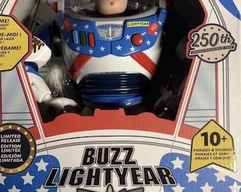 Buzz Lightyear talking action figure new in box America 250th anniversary limited edition