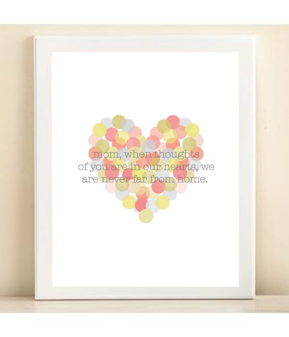 Items similar to Mother's Day Confetti Heart print poster on Etsy
