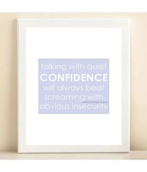 Items similar to Quiet Confidence print poster on Etsy