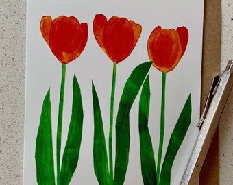 Three Tulips Greeting Card