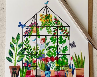 Greenhouse Dreams Greeting Card
