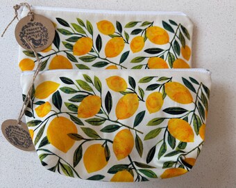 Lemon Design Zipper Pouch