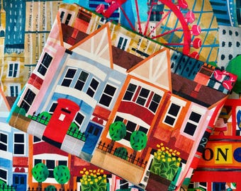 London Street Scene Tea Towel