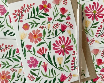 Sommer Blumen Gruß-Karte