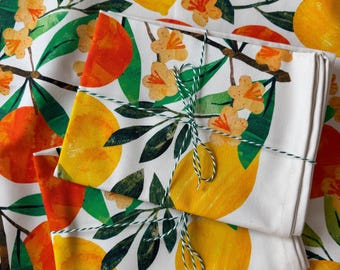 Lemon's and Oranges's Tea towel