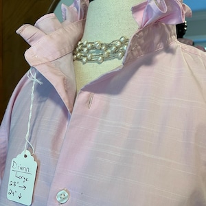 DIANN (L)  Men's Dress Shirt Reworked into One-of-a-Kind Feminine Fashion