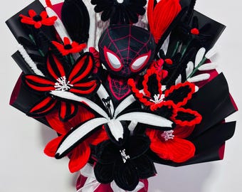 Venom Spider-Man bouquet flowers Bouquet,