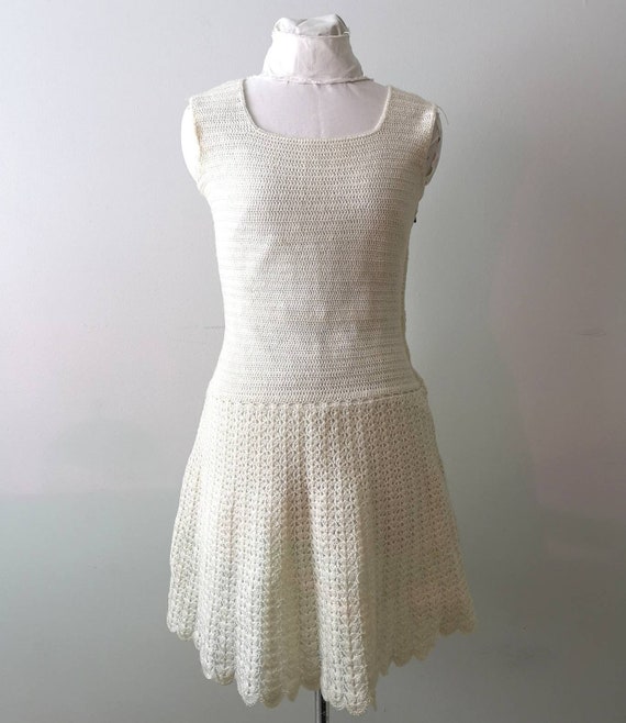 Vintage crochet white dress