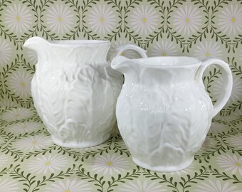 Wedgwood Coalport Countryware Jugs Embossed Leaf Floral White - Excellent Condition -Pick From Dropdown List